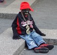 leroy sitting in the square