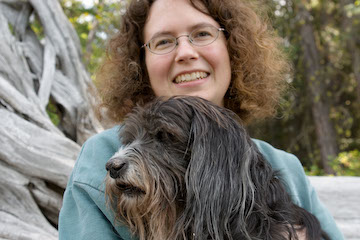Dr. Anna with her dog Sparkle, copyright 2006 Dan Wright