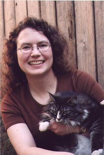 Dr. McDole with her cat Becky, copyright 2003 Bobbie Climer