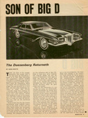 The Duesenberg Returneth, Car Life 3/66