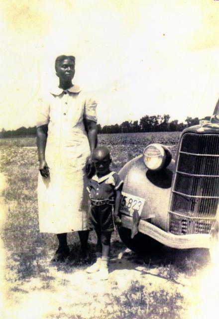 Young Nathan with Grandmother Lucy Bailey Gattison