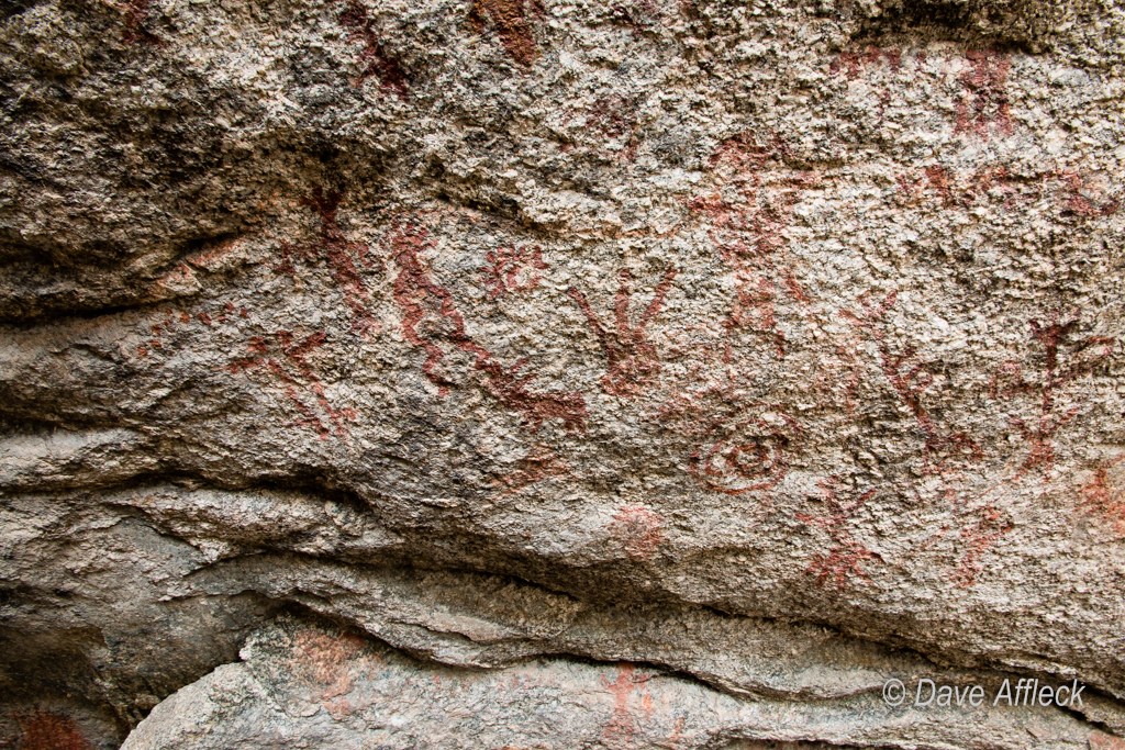 Rock art inside rock shelter