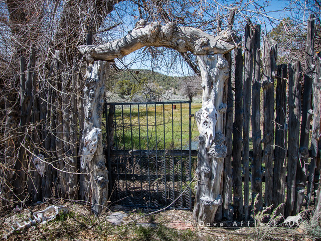 Gate to ranch headquarters, Deer Lodge