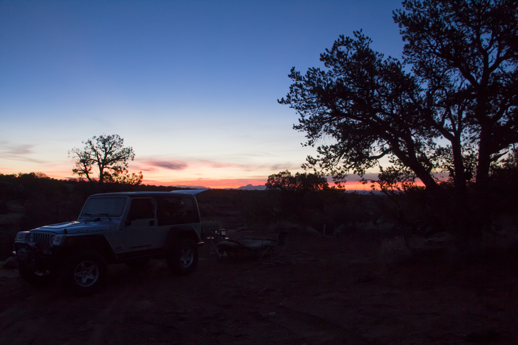 Two minutes to setup camp near Road Canyon