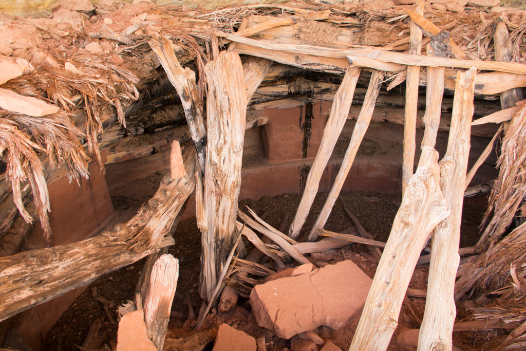 Interior of Kiva with intact bench