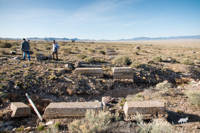 Footings of what was once a rail line for moving ore to and from the mill at Newhouse