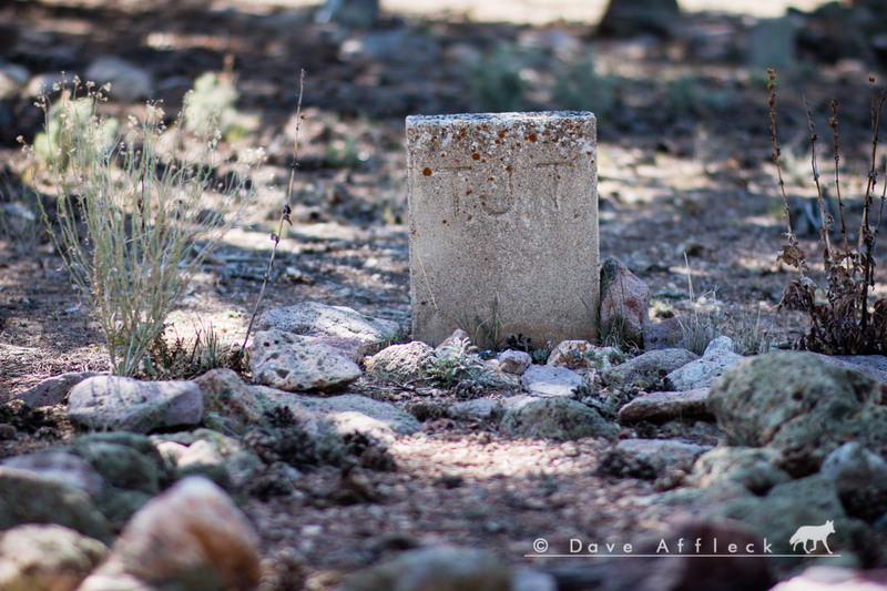 Headstone in Stateline cemetery