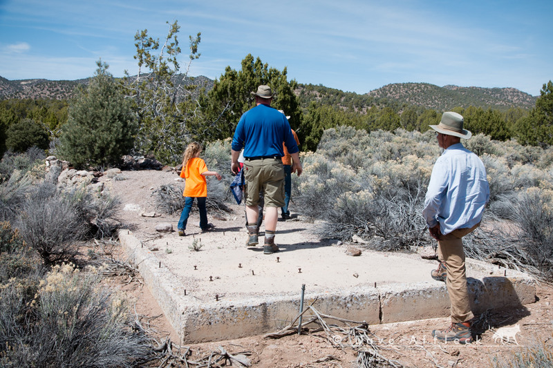 Foundation in sage brush, CCC camp