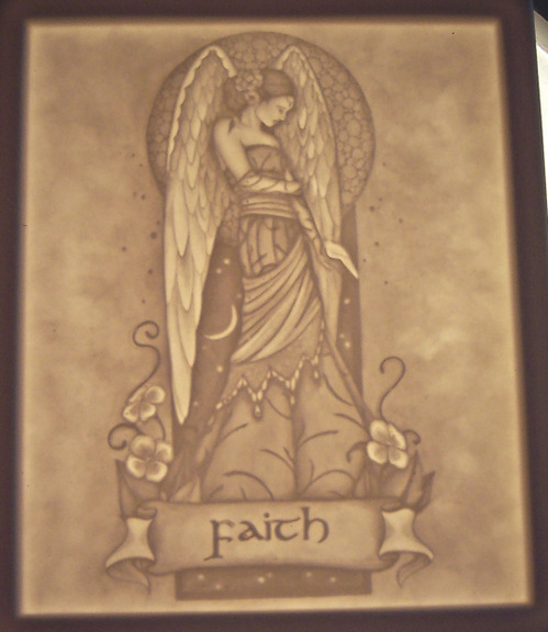 Faith Angel Nightlight Lithophane Jessica Gailbreth Art Close Out Sale 