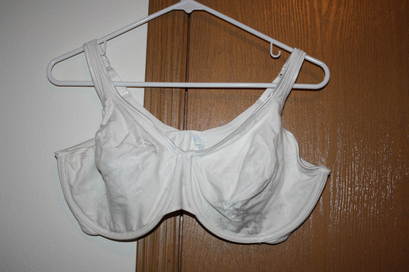 Playtex Jacquard Floral Cotton Underwire Bra White 42DD eBay