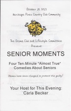 SENIOR MOMENTS - 2013