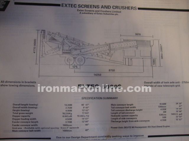 1999 Extec Screener 5000S