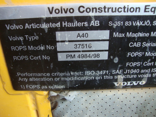 1999 Volvo A40