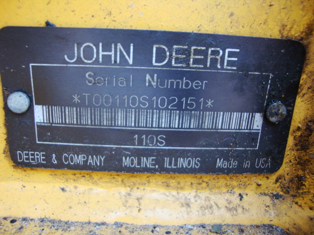 2003 John Deere 110  Backhoe  Loader