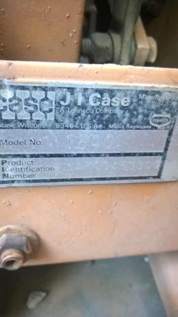 Used 1994 Case 1840 Skid Steer w GP Bucket Forks