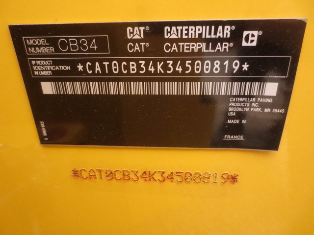 2012 CAT CB34 Dual Drum Vibratory Roller