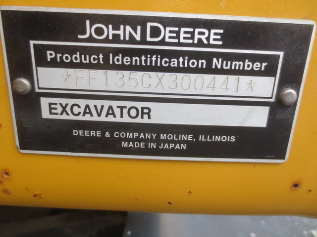 John Deere 135C RTS Excavator