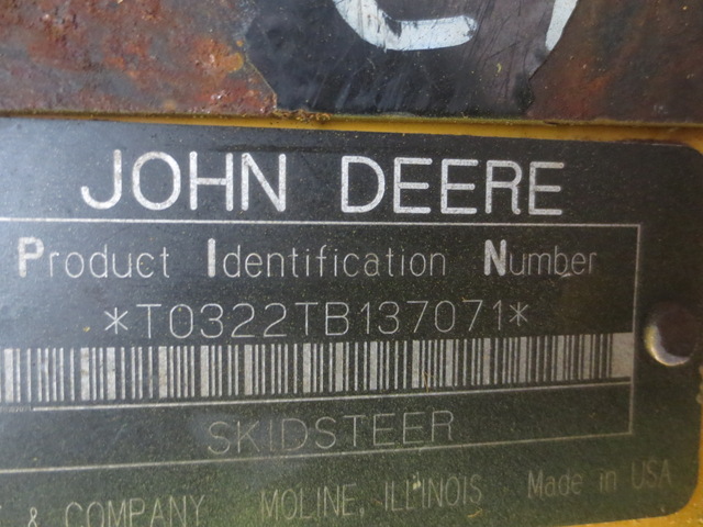 2007 John Deere CT 322 Skid Steer