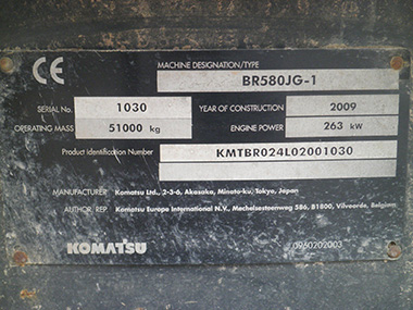 Komatsu BR580JG-1 Mobile Crusher