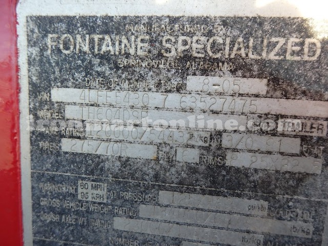 2006 Fontaine 60 TonTrailer