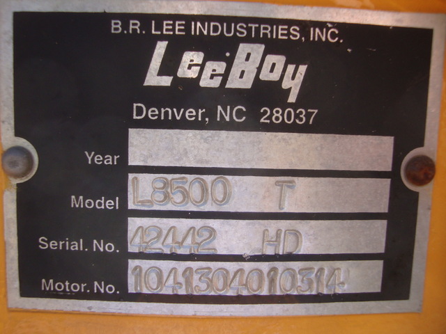 LeeBoy 8500T High Deck 8'-15 Paver