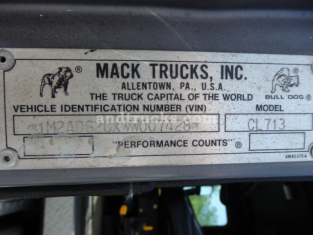 1998 Mack CL713 Tri Axle Dump