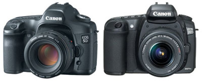 Canon 5D and Canon 20D cameras