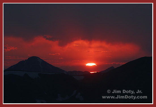 Sunset from Trail RidgeRoad, Colorado