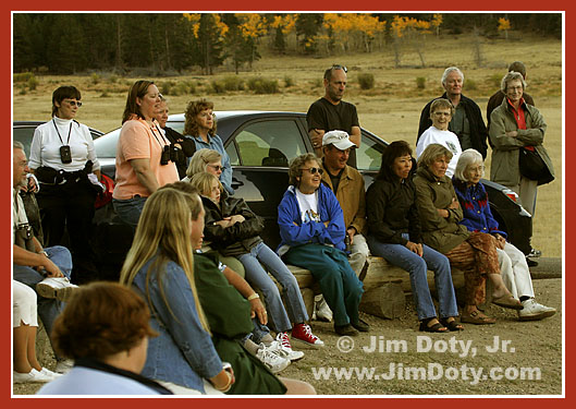 Group at evening ranger talk, RMNP, Colorado