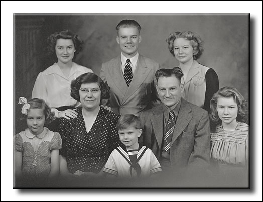 Grandpa and Grandma Buck and their children