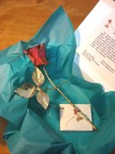Copper Rose in White Gift Box