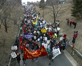 Crowds at the Uptown Rally March 07