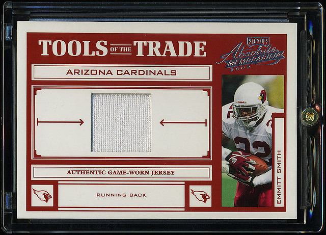 2004 SP Authentic Fabrics Game Used Jersey Emmitt Smith Cardinals