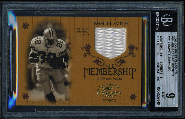 Mavin  2003 Donruss Elite Throwback Threads Emmitt Smith Jersey Patch  #TT-26 (174/250)