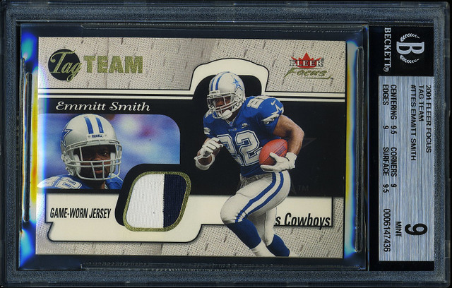 Emmitt Smith Game Used Super Bowl Jersey COA Video Match-WeTrak-100% Team