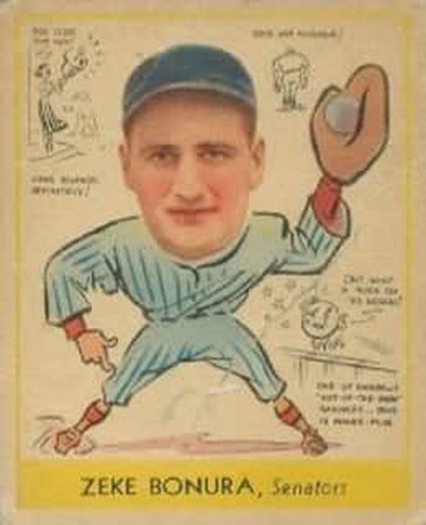 1938 Goudey card #276 of Zeke Bonura