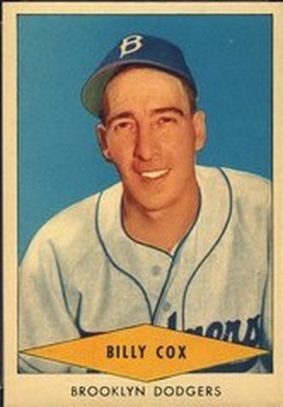 1954 Red Heart card of Billy Cox