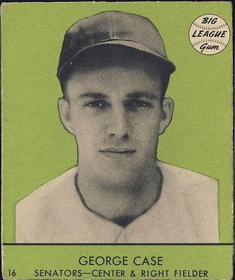 1941 Goudey card #16 of George Case (green)