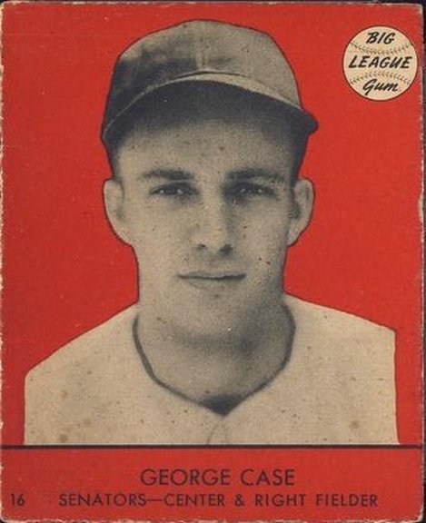 1941 Goudey card #16 of George Case (red)
