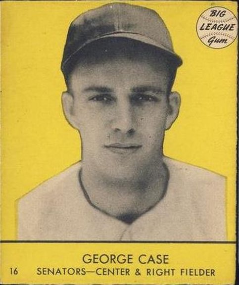 1941 Goudey card #16 of George Case (Yellow)