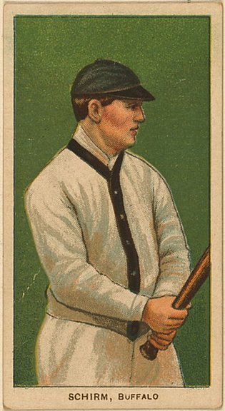 1909-11 T206 card of George Schirm (minor leaguer)