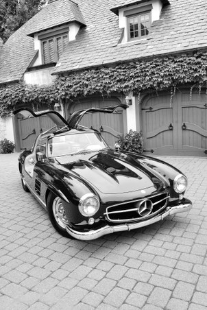 1955 Mercedes-Benz 300 SL B&W pix