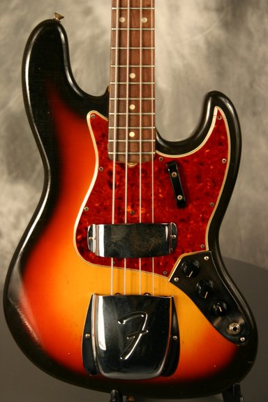 original 1965 Fender JAZZ BASS Sunburst 1 OWNER!