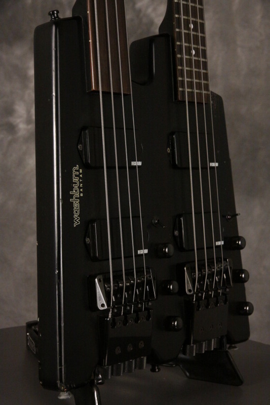RARE 1985 WASHBURN B62 Bantam double neck BASS fretted + FRETLESS