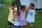 kids and birds