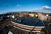 The pond and Easthampton from high up