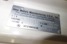HINO VIN 0029 TRUCK 1219 DD0042