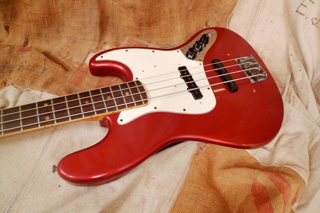 1966 Fender Jazz Bass Candy Apple Red Vintage 1978