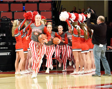 Morton Var Girls b-ball vs Spring. Lanph