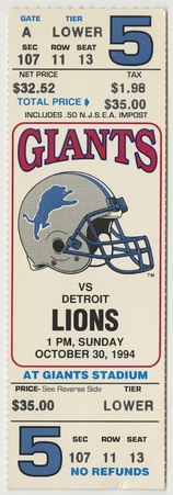 1994 Season Tickets